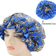 Load image into Gallery viewer, Ankara Print Bonnet Women Night Sleep Cap African Pattern Hair Cover +
