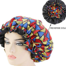 Load image into Gallery viewer, Ankara Print Bonnet Women Night Sleep Cap African Pattern Hair Cover +
