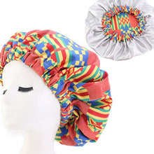 Load image into Gallery viewer, Ankara Print Bonnet Women Night Sleep Cap African Pattern Hair Cover +
