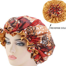 Load image into Gallery viewer, Ankara Print Bonnet Women Night Sleep Cap African Pattern Hair Cover +
