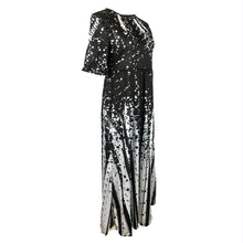 Load image into Gallery viewer, Fashion Print Round Neck Sleeve Print Dress +
