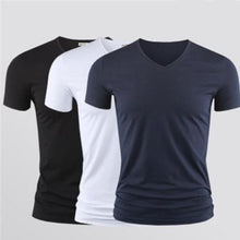 Load image into Gallery viewer, Solid Color Round Neck Slim Half Sleeve T-Shirt +
