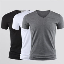 Load image into Gallery viewer, Solid Color Round Neck Slim Half Sleeve T-Shirt +
