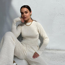 Load image into Gallery viewer, Tracksuit Women&#39;s Knitted Sweater Skirt Two Piece Set +
