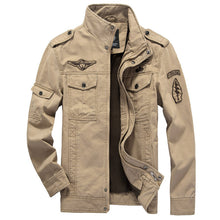 Load image into Gallery viewer, Autumn European and American Men&#39;s Cotton Military Uniform Casual Tooling Jacket +

