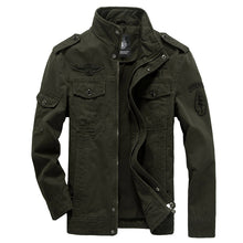 Load image into Gallery viewer, Autumn European and American Men&#39;s Cotton Military Uniform Casual Tooling Jacket +
