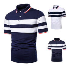 Load image into Gallery viewer, Fashion Two-color Stitching Men&#39;s Short-sleeved T-shirt +
