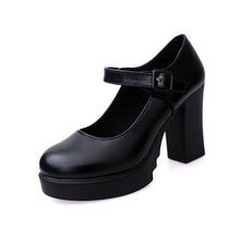 Load image into Gallery viewer, Thick Heel Waterproof Platform High Heels +
