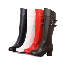 Load image into Gallery viewer, Martin Thick Heel Platform Rider Boots Women&#39;s Shoes +
