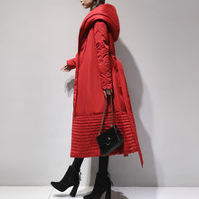 Load image into Gallery viewer, Knee Waist Down Hooded Down Jacket +
