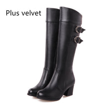 Load image into Gallery viewer, Martin Thick Heel Platform Rider Boots Women&#39;s Shoes +
