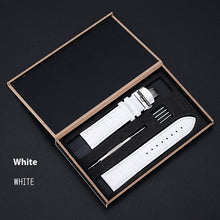 Load image into Gallery viewer, Butterfly Clasp Business Bamboo Pattern Cowhide Leather Watch Band +
