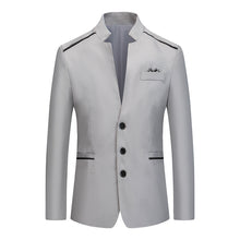 Load image into Gallery viewer, Ouma Men&#39;s Stand Collar Small Suit Business Slim Jacket +
