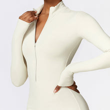 Load image into Gallery viewer, Warm Zipper Long-sleeved Jumpsuit Yoga Fitness Sports Pants Breathable Bodysuit Women&#39;s Clothing +
