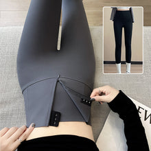 Load image into Gallery viewer, Belly-controlling Butt Lifting Leggings With Three-breasted Design Winter High Waist Slim Zippere Pants Warm Velvet And Thickened Trousers Women Clothing +
