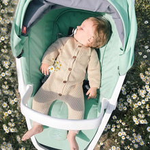 Load image into Gallery viewer, Knitted Warm Hat Front Button Opening Baby Onesies +
