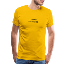 Load image into Gallery viewer, I Stopped Men's Premium T-Shirt - sun yellow
