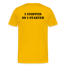 Load image into Gallery viewer, I Stopped Men's Premium T-Shirt - sun yellow
