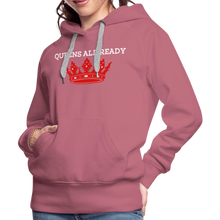 Load image into Gallery viewer, Queens Women's Premium Hoodie Classic Hooded Sweater - mauve
