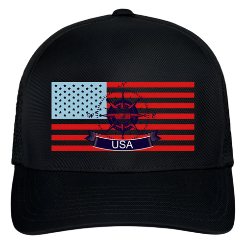 USA Flexfit Fitted Baseball Cap - black