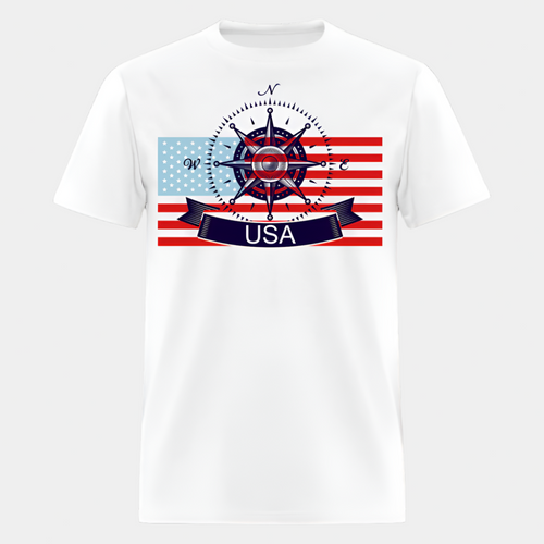 USA Unisex Classic T-Shirt - white