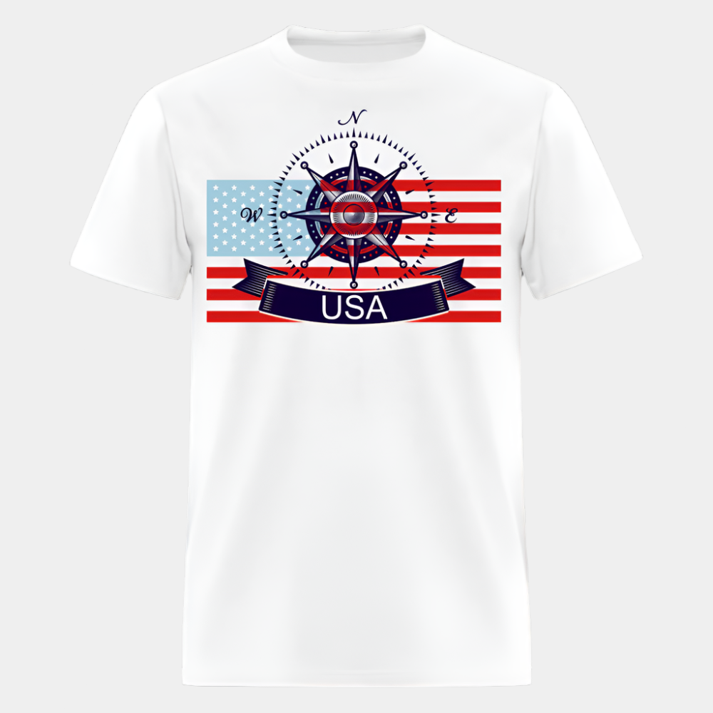 USA Unisex Classic T-Shirt - white