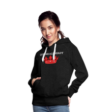Load image into Gallery viewer, Queens Women's Premium Hoodie Classic Hooded Sweater - charcoal grey
