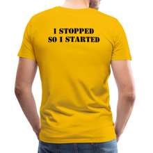 Load image into Gallery viewer, I Stopped Men's Premium T-Shirt - sun yellow
