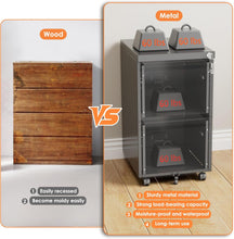 Load image into Gallery viewer, 2 Drawer Mobile File Cabinet, Metal Under Desk Cabinet With Lock Name Card Holder For Office Home, Legal Letter Size, Assembly Required +
