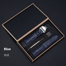 Load image into Gallery viewer, Butterfly Clasp Business Bamboo Pattern Cowhide Leather Watch Band +
