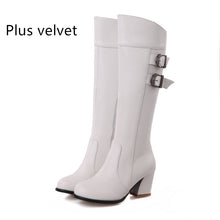Load image into Gallery viewer, Martin Thick Heel Platform Rider Boots Women&#39;s Shoes +
