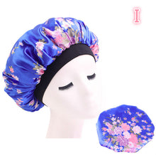 Load image into Gallery viewer, Beauty Print Satin Silk Bonnet Sleep Night Cap +
