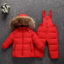 Load image into Gallery viewer, Baby Solid Color Fashion Padded Down Jacket Suit +

