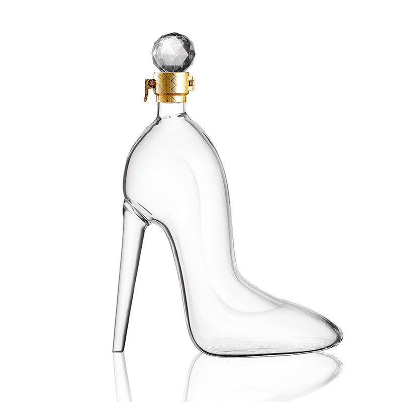 Luxury Glass High Heels Vodka Wine Container Bar Decanter Modern Carafe +