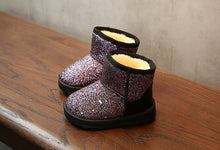 Load image into Gallery viewer, Children&#39;s Snow Boots in Sequins Young kids Winter Shoes +
