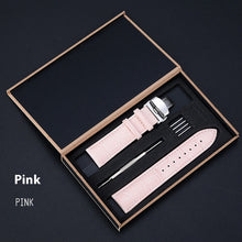 Load image into Gallery viewer, Butterfly Clasp Business Bamboo Pattern Cowhide Leather Watch Band +
