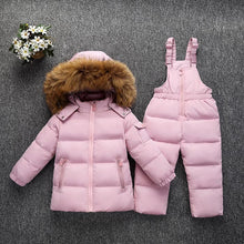 Load image into Gallery viewer, Baby Solid Color Fashion Padded Down Jacket Suit +
