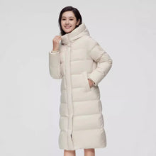 Load image into Gallery viewer, Fashionable Duck Down Puffer Coat Insulated Hooded Jacket Women's Overcoat +
