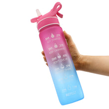 Load image into Gallery viewer, Water Bottle Scrub Bounce Cover Straw Space Cup Sports Water Bottle With Spray Function +
