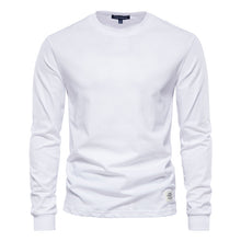 Load image into Gallery viewer, Men&#39;s Solid Color Round Neck Long-sleeved Top T-shirt +
