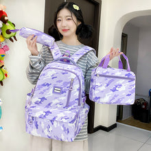 Load image into Gallery viewer, Girls&#39; Large-capacity Backpack Three-piece Double-layer Campus Schoolbag +
