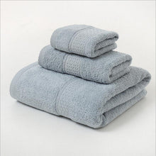 Load image into Gallery viewer, Pure Cotton Plain Broken Covers Long-staple Cotton Three-piece Suit Of Bath Towel +
