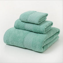 Load image into Gallery viewer, Pure Cotton Plain Broken Covers Long-staple Cotton Three-piece Suit Of Bath Towel +
