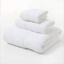 Load image into Gallery viewer, Pure Cotton Plain Broken Covers Long-staple Cotton Three-piece Suit Of Bath Towel +
