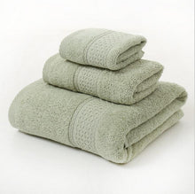 Load image into Gallery viewer, Pure Cotton Plain Broken Covers Long-staple Cotton Three-piece Suit Of Bath Towel +
