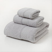 Load image into Gallery viewer, Pure Cotton Plain Broken Covers Long-staple Cotton Three-piece Suit Of Bath Towel +
