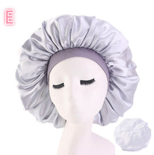 Load image into Gallery viewer, Beauty Print Satin Silk Bonnet Sleep Night Cap +
