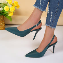 Load image into Gallery viewer, Pointed Toe Buckle Sandals Fashion Summer Stiletto High Heels Shoes For Women +
