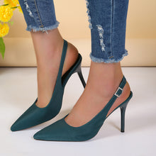 Load image into Gallery viewer, Pointed Toe Buckle Sandals Fashion Summer Stiletto High Heels Shoes For Women +
