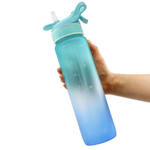 Load image into Gallery viewer, Water Bottle Scrub Bounce Cover Straw Space Cup Sports Water Bottle With Spray Function +
